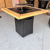 Gratar de  gradina  75x75 cm fire pit cu Plita 6, 8 sau 10 mm Otel dur