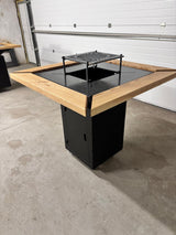 Gratar de  gradina  75x75 cm fire pit cu Plita 6, 8 sau 10 mm Otel dur