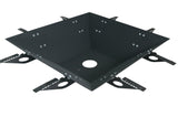 Plita gratar cu focar,grill si suport ceaun sau disc, Firepit, incorporabil, 95x95 cm