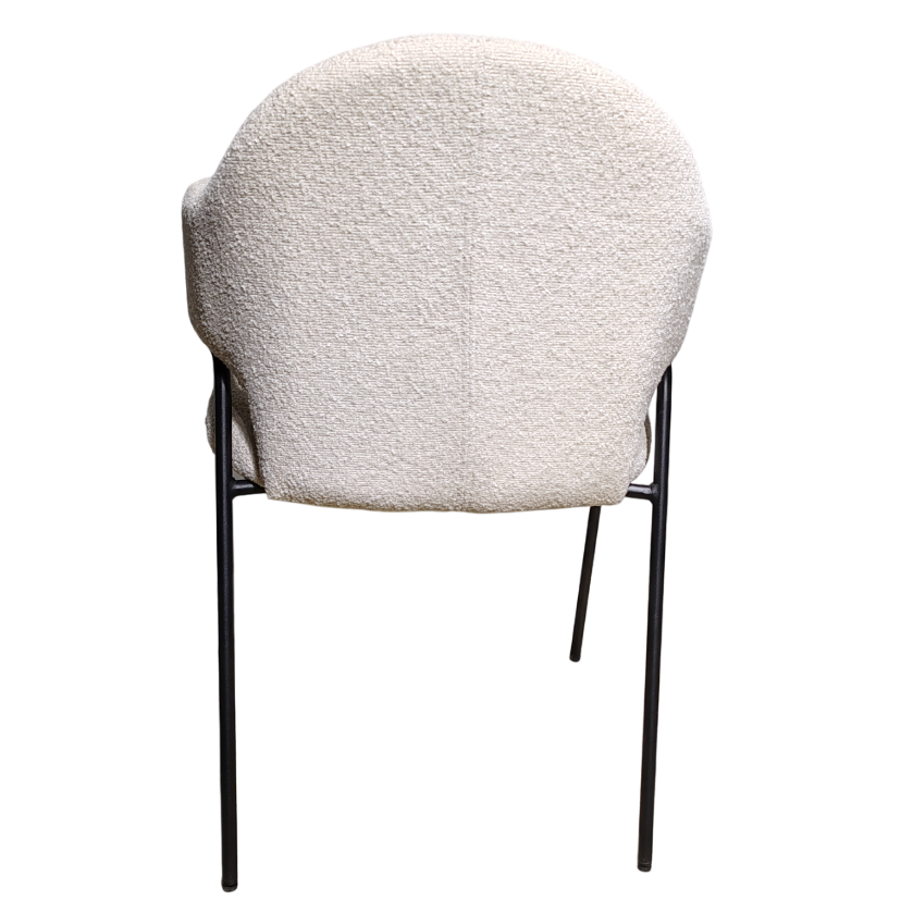 Scaun bucatarie, scaun bar, scaun dining, scaun tapitat, cadru metalic, perna burete, elegant, ergonomic 55 X 78 cm ALB/NEGRU