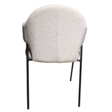 Scaun bucatarie, scaun bar, scaun dining, scaun tapitat, cadru metalic, perna burete, elegant, ergonomic 55 X 78 cm ALB/NEGRU