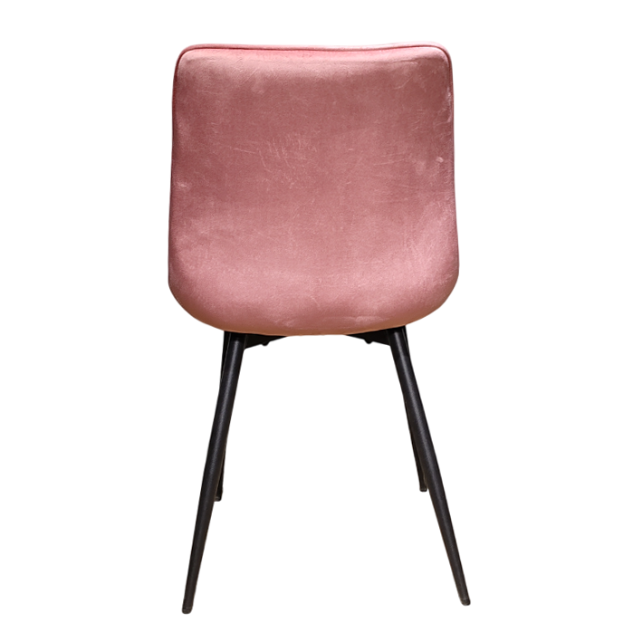 Scaun catifea, scaun bucatarie, scaun bar, scaun dining, scaun tapitat, cadru metalic, perna burete, elegant, ergonomic 85.5x 46 cm NEGRU