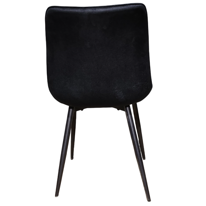 Scaun catifea, scaun bucatarie, scaun bar, scaun dining, scaun tapitat, cadru metalic, perna burete, elegant, ergonomic 85.5x 46 cm NEGRU