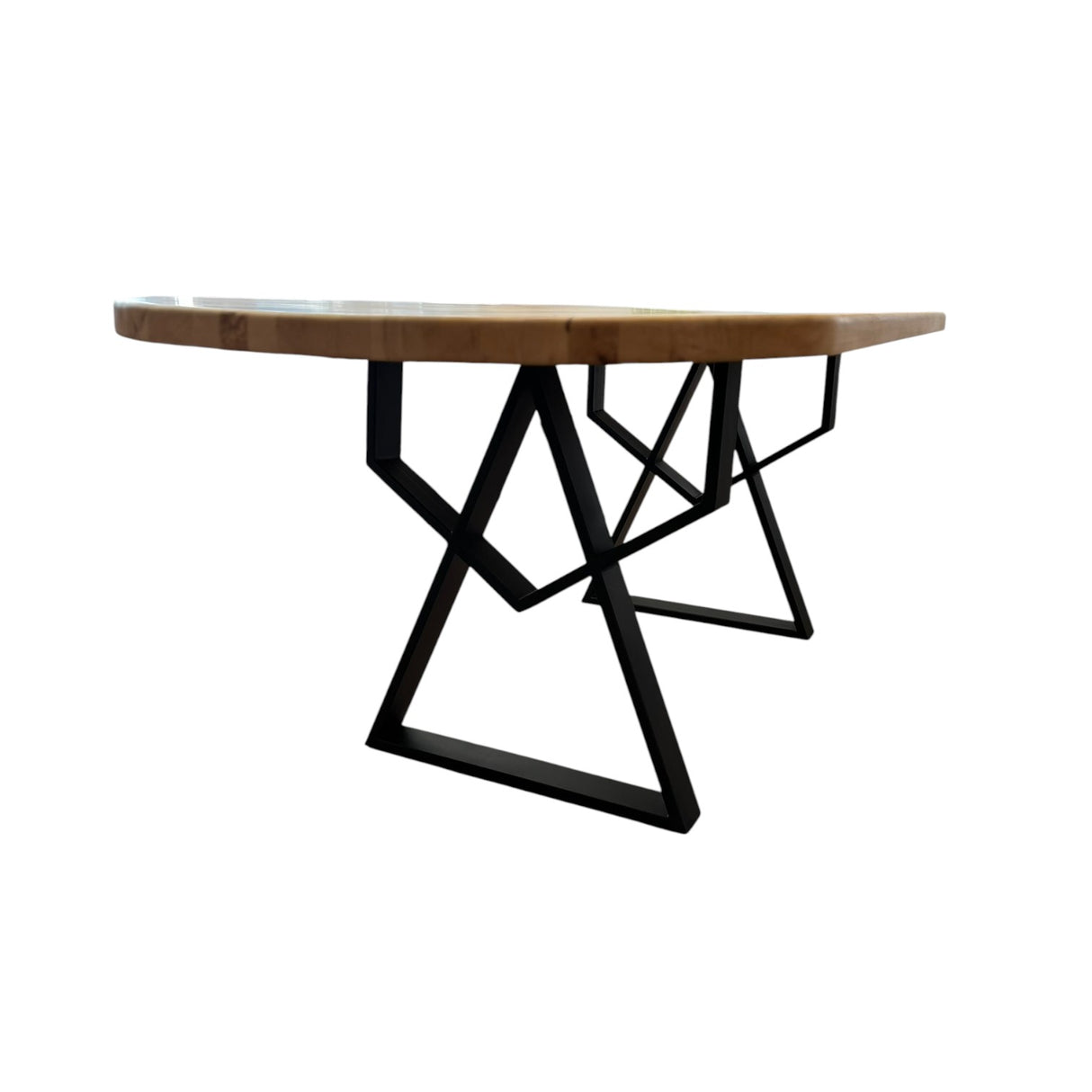 Masa lemn de tei, cu picioare metal, 200x95x78 cm, Elisabeta