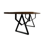 Masa lemn de tei, cu picioare metal, 200x95x78 cm, Elisabeta