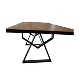 Set masa cu scaune bucatarie, dining,living, sufragerie, blat din lemn masiv cu picioare metalice moderne, scaune husa catifea verde, 6 persoane, set Maria