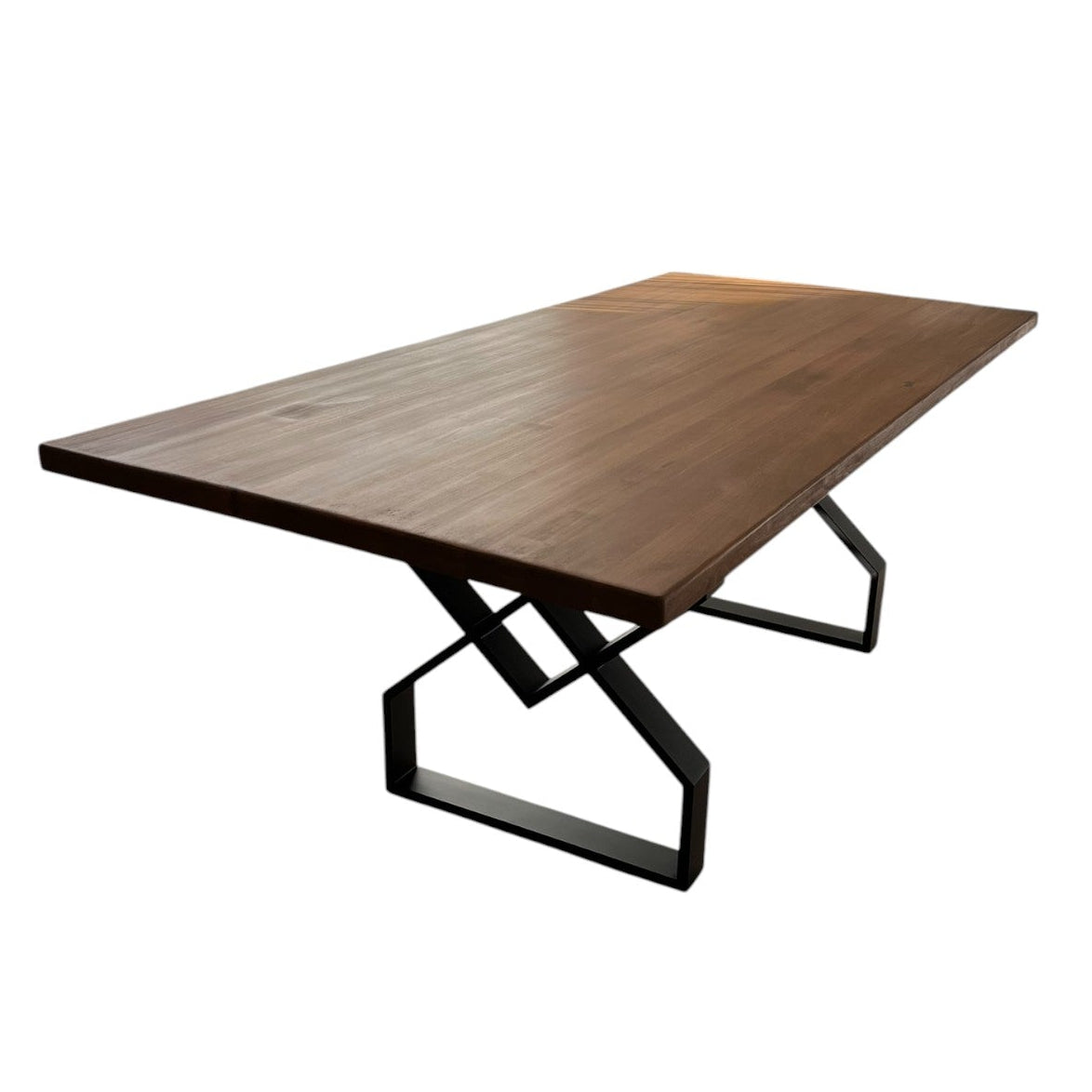 Masa lemn de tei, cu picioare metal, 200x95x78 cm, set Naya