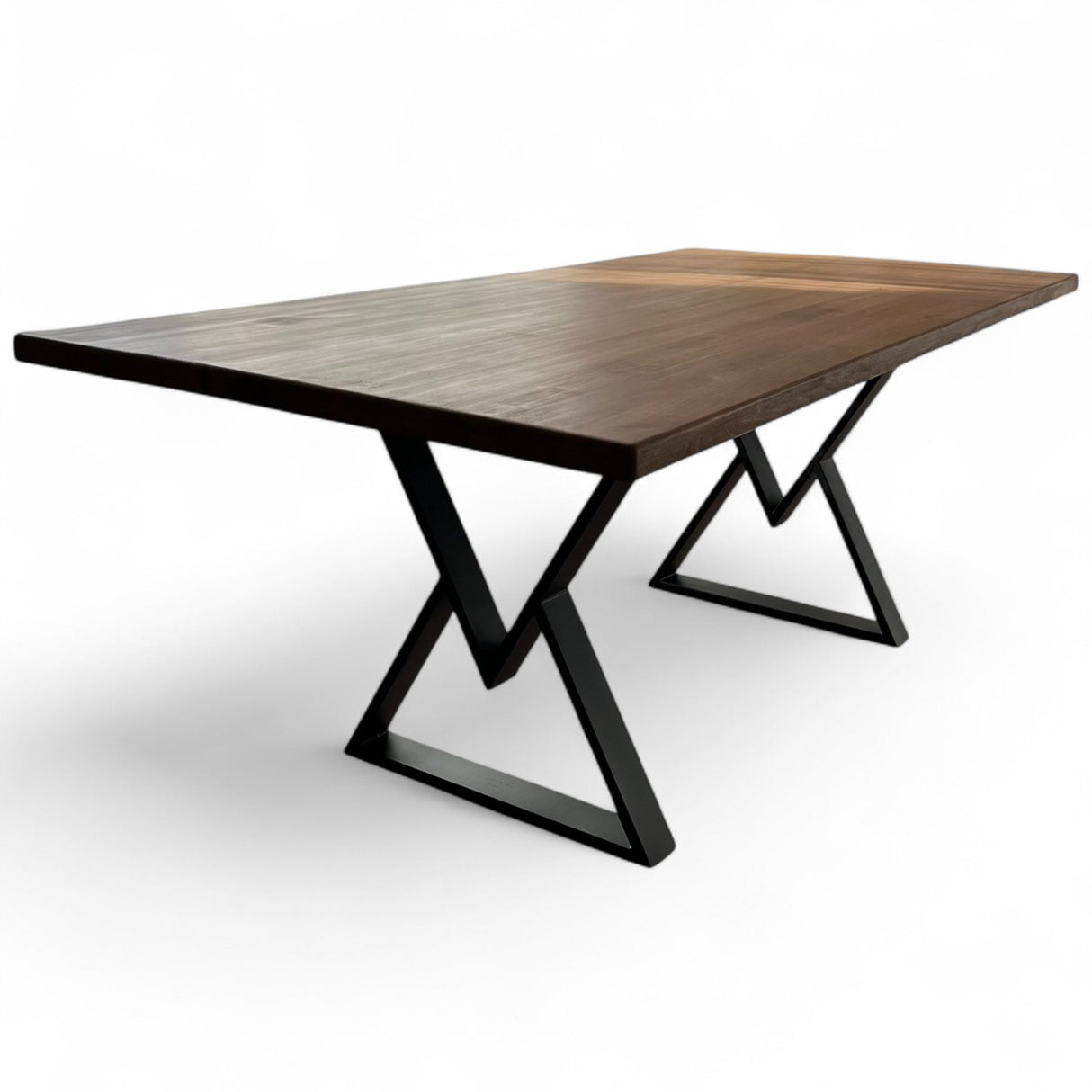 Masa lemn masiv de tei, cu picioare metal, 200x95x78 cm, Raluca