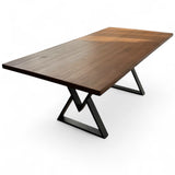 Masa lemn masiv de tei, cu picioare metal, 200x95x78 cm, Raluca
