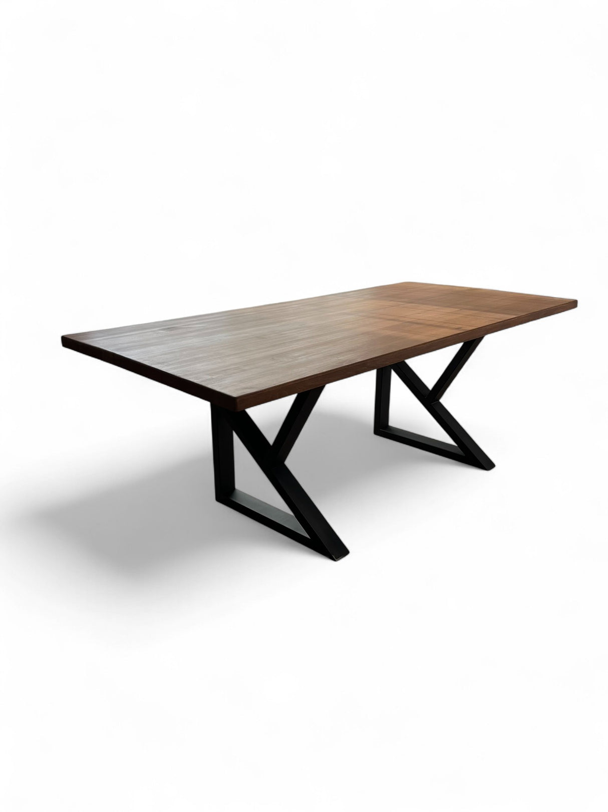 Masa lemn de tei, cu picioare metal, 200x95x78 cm, Liz