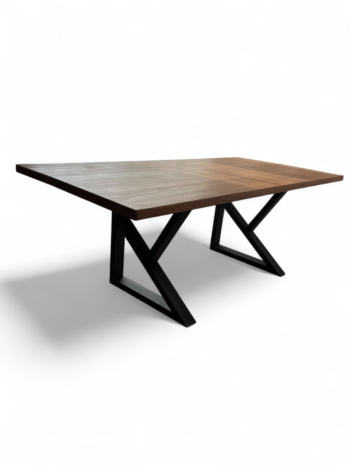 Masa lemn de tei, cu picioare metal, 200x95x78 cm, Liz