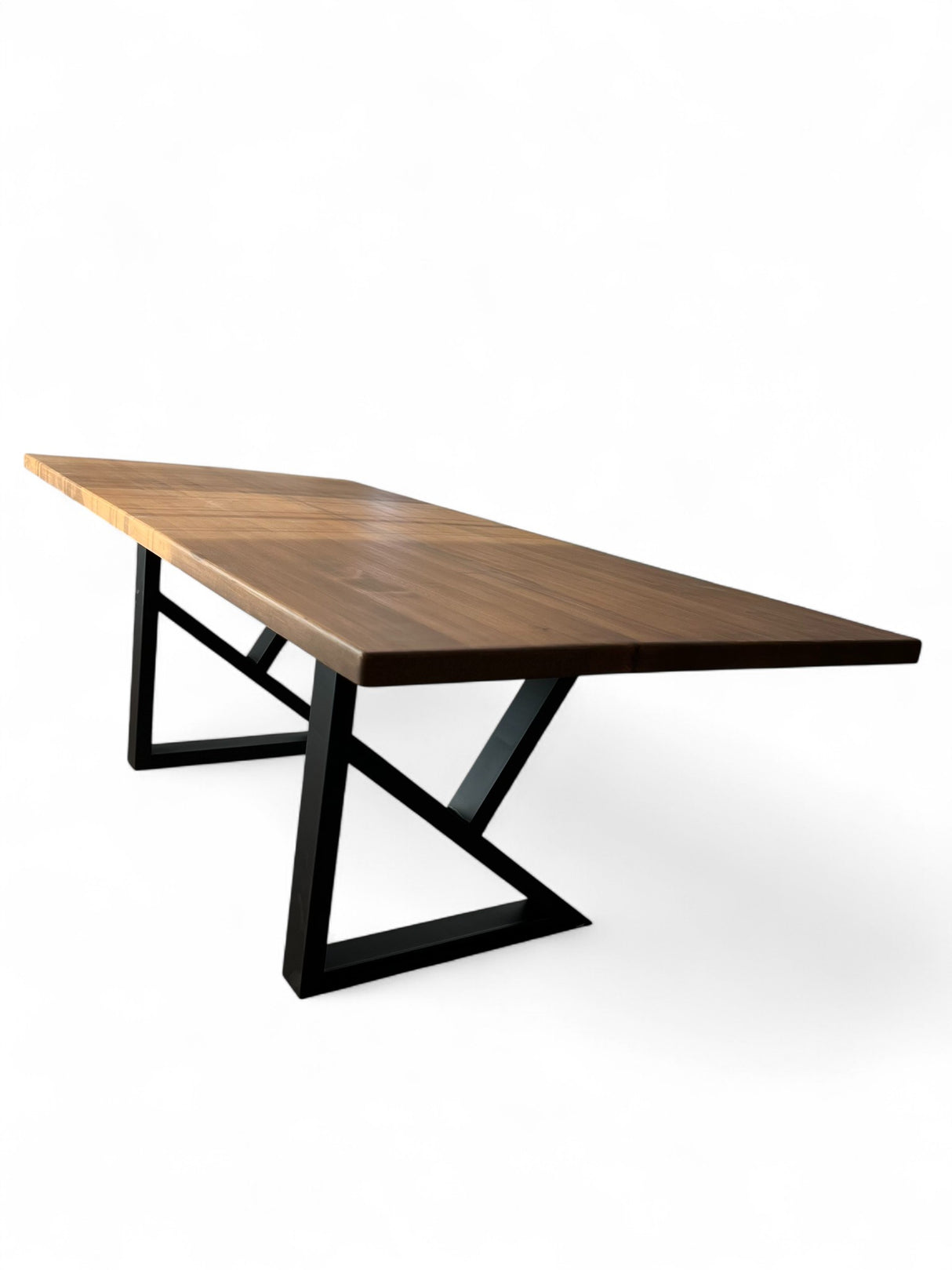 Masa lemn de tei, cu picioare metal, 200x95x78 cm, Liz