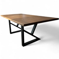 Masa lemn de tei, cu picioare metal, 200x95x78 cm, Liz