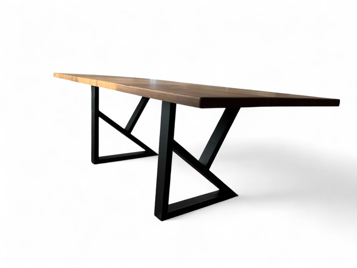 Masa lemn de tei, cu picioare metal, 200x95x78 cm, Liz