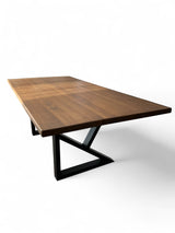 Masa lemn de tei, cu picioare metal, 200x95x78 cm, Liz
