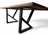 Masa lemn de tei, cu picioare metal, 200x95x78 cm, Liz