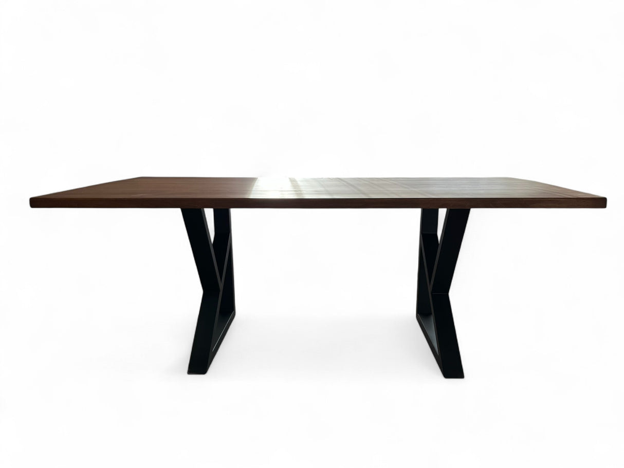 Masa lemn de tei, cu picioare metal, 200x95x78 cm, Liz