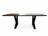 Masa lemn de tei, cu picioare metal, 200x95x78 cm, Liz