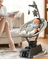 Leagan electric bebe, balansoar bebelusi, cu melodii, aplicatie monitorizare telefon,