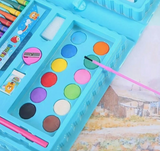 Set trusa desen copii , multicolora , interactiva , creioane , carioci , acuarele ,-84 piese