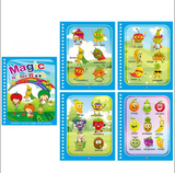 Carte de colorat cu apa Magic Book, reutilizabil, diverse modele, tip Montessori, buz