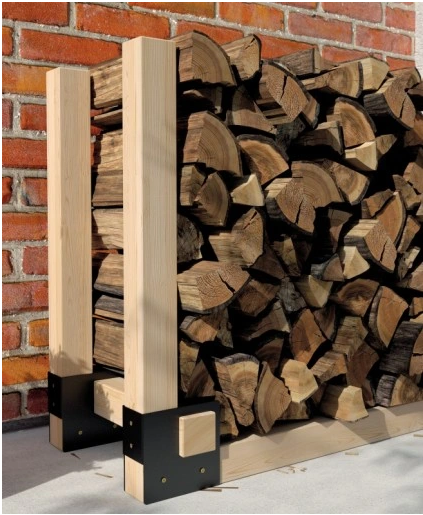 Suport lemne de foc din fier organizator