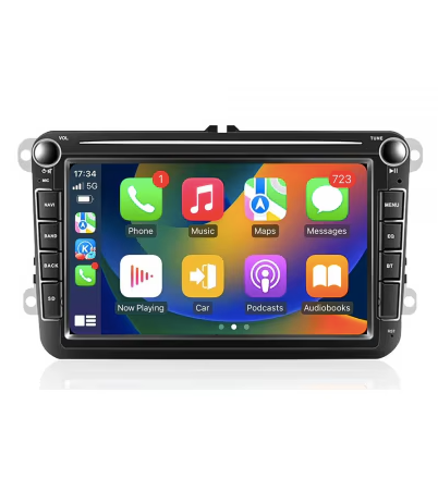 Mp5 player auto, navigatie, radio multimedia VW cu Mirroring Android/iOS, hărți offline, control pe volan, bluetooth 5.0