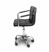 Scaun birou ergonomic cu roți, reglabil pe înălțime 43–53 cm, negru, 103x42 cm