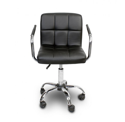 Scaun birou ergonomic cu roți, reglabil pe înălțime 43–53 cm, negru, 103x42 cm
