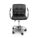 Scaun birou ergonomic cu roți, reglabil pe înălțime 43–53 cm, negru, 103x42 cm