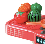 Bucatarie completa copii, lumini, sunete si multiple accesorii, 95 CM inaltime, cu 73 accesorii