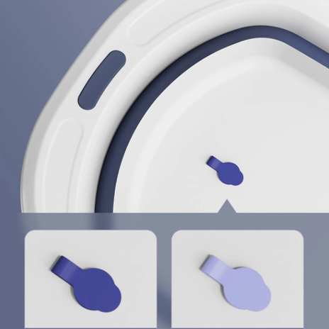 Cadita bebe cu suport, cadita de baie, pliabila, cu pernuta , termometru, usor de utilizat, picioare antiderapante, varsta 0-3 ani, albastru ROZ