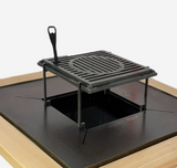 Suport metalic pentru ceaun, din otel, potrivit pentru firepit rotund, 14 cm