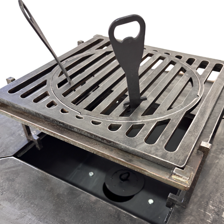 Suport metalic pentru ceaun, din otel, potrivit pentru firepit rotund, 14 cm