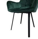 Scaun bucatarie, scaun bar, scaun dining, scaun tapitat, cadru metalic, perna burete, elegant, ergonomic, verde