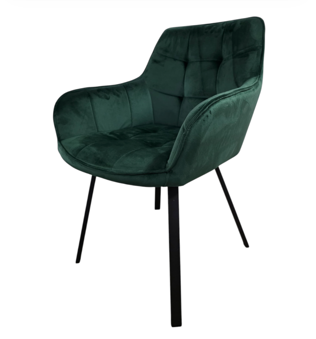 Scaun bucatarie, scaun bar, scaun dining, scaun tapitat, cadru metalic, perna burete, elegant, ergonomic, verde