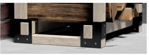 Suport lemne de foc din fier organizator