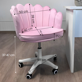 Scaun birou, modern, catifea, elegant, ergonomic, rotativ, inaltime reglabila intre 37-47 cm