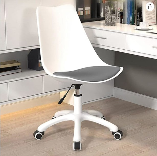 Scaun birou ergonomic, cu roti și inaltime reglabila, pentru adulti si copii, cosmetica, coafor, alb