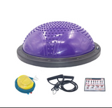 Minge echilibru bosu cu pompa inclusa si corzi elastice, diametru 60cm