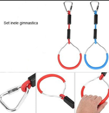 Set de agatat gimnastica , interior , exterior albastru