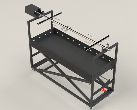 Protap Rotisor inox ,electric profesional 100 kg , porc ,purcel,vitel,berbecut,berbec ,cu focar reglabil, 160 cm x 60 cm