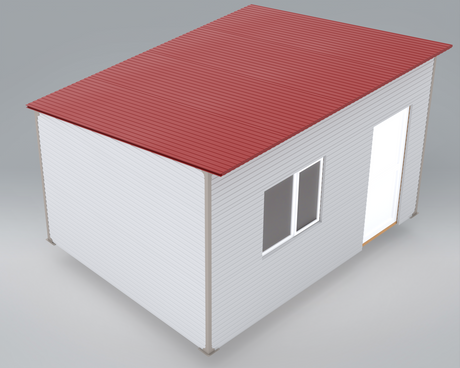 Casa modulara , 3x4 m ,Tiny house,Sopron , Magazie Gradina /Deozitare  cu imbinari din fier / structura din lemn