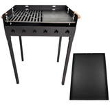 Gratar Gradina 3 mm+ plita, reglabil pe inaltime de gatire , 65X45X h95 CM