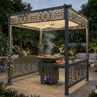 Acoperiș Foișor metalic grătar Gradina, 2x2 m,Structură metalică BBQ .Pergola