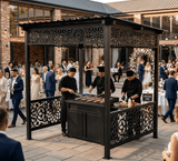 Acoperiș Foișor metalic grătar Gradina, 2x2 m,Structură metalică BBQ .Pergola - BUZ.RO