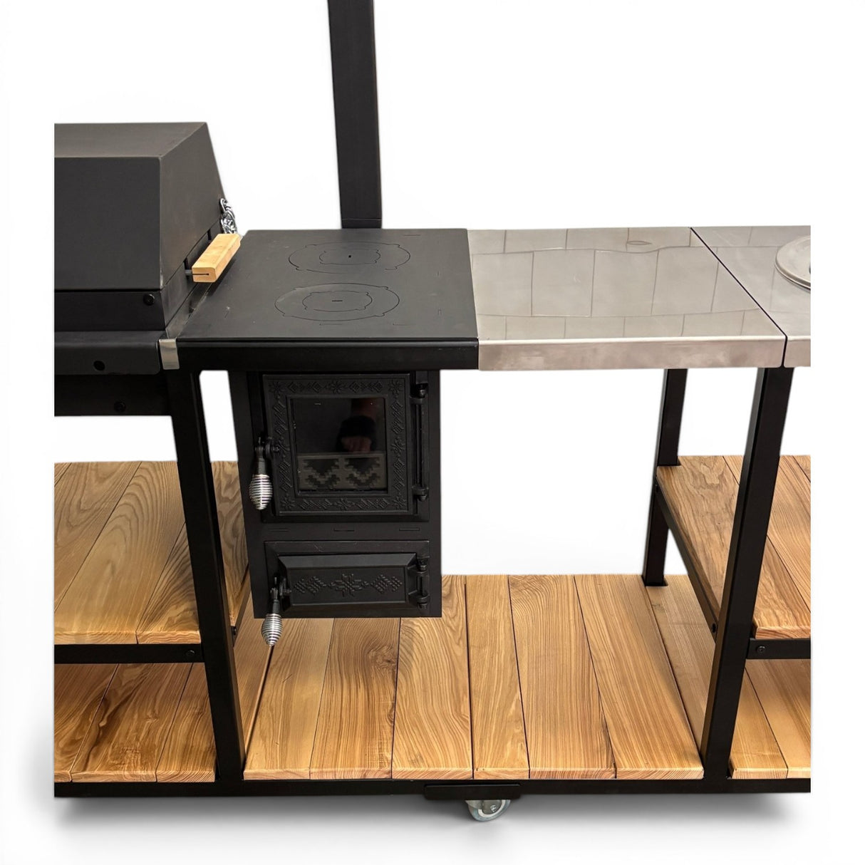 Ansamblu de gatit modular| gratar gardina carbuni| plita| sobita| blat inox| chiuveta