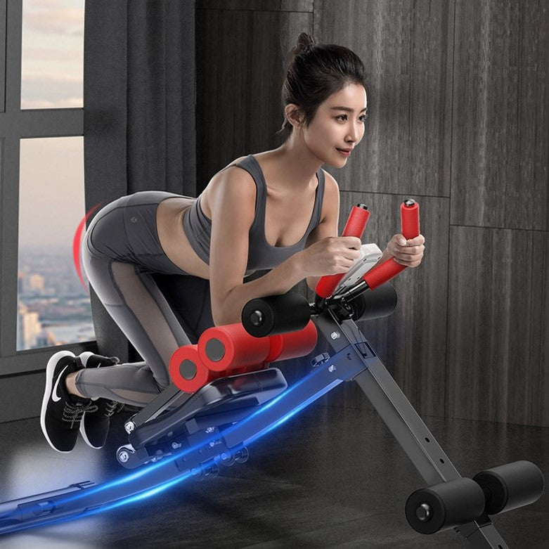 Aparat de fitness multifunctional pentru abdomene cu corzi incluse, display