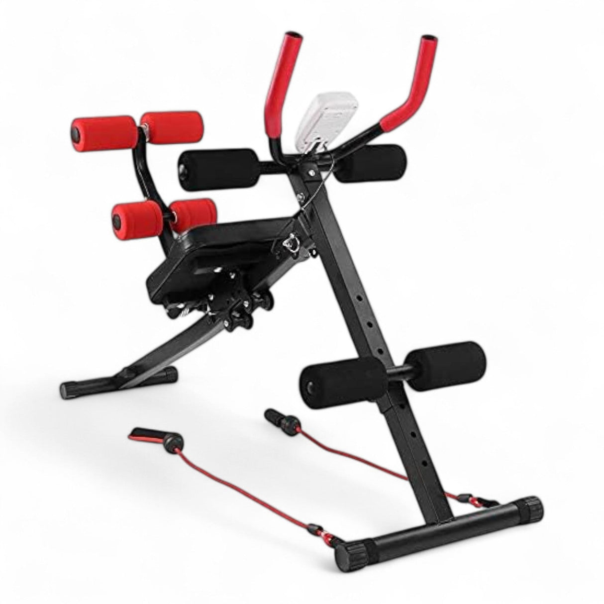 Aparat de fitness multifunctional pentru abdomene cu corzi incluse, display, abdomene, spate, brate - BUZ.RO