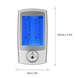 Aparat de masaj cu electrostimulare, terapia durerii, cu 4 electrozi, gri